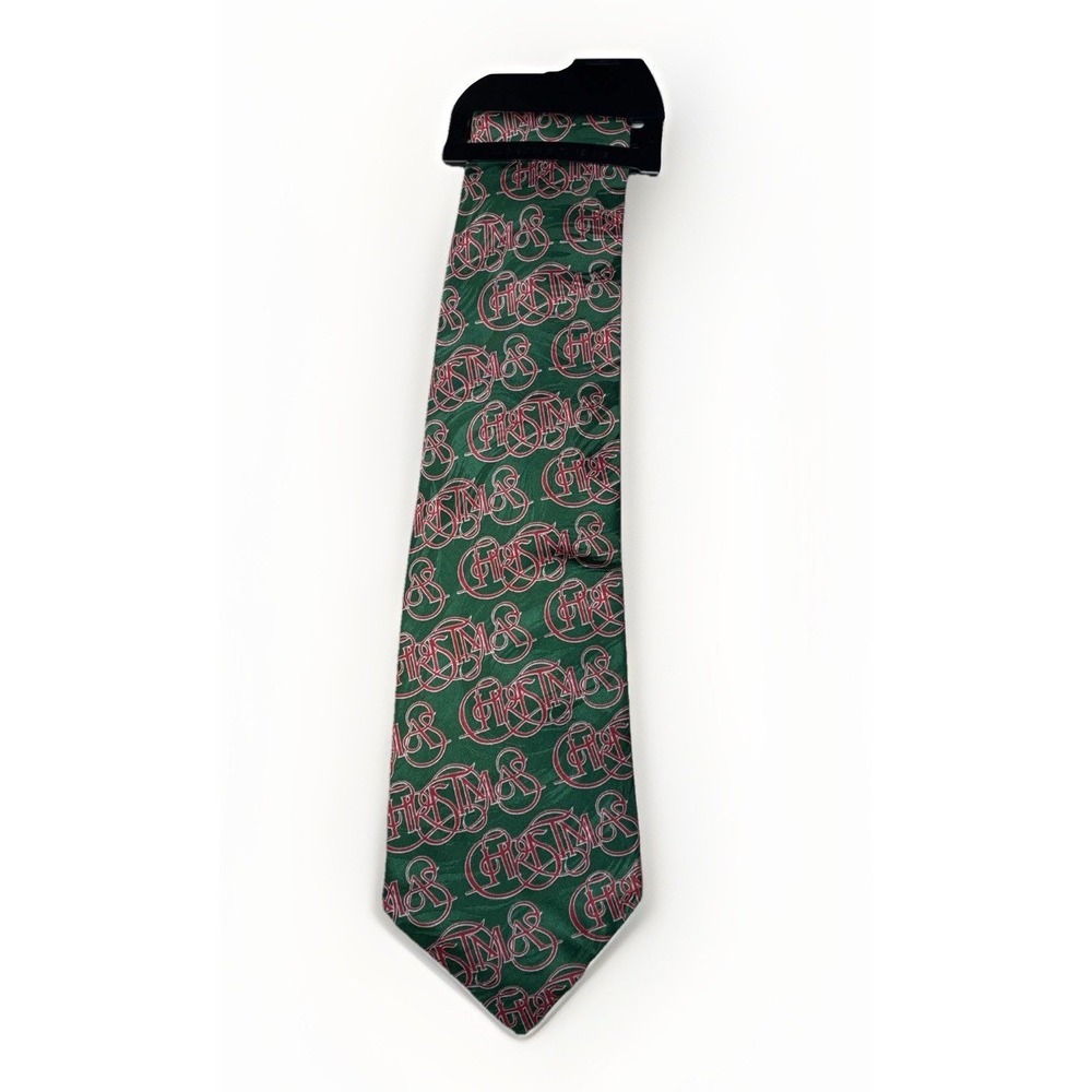 NWT Keith Daniels Christmas Cursive Holiday Vintage Novelty Necktie‎ 100% Silk